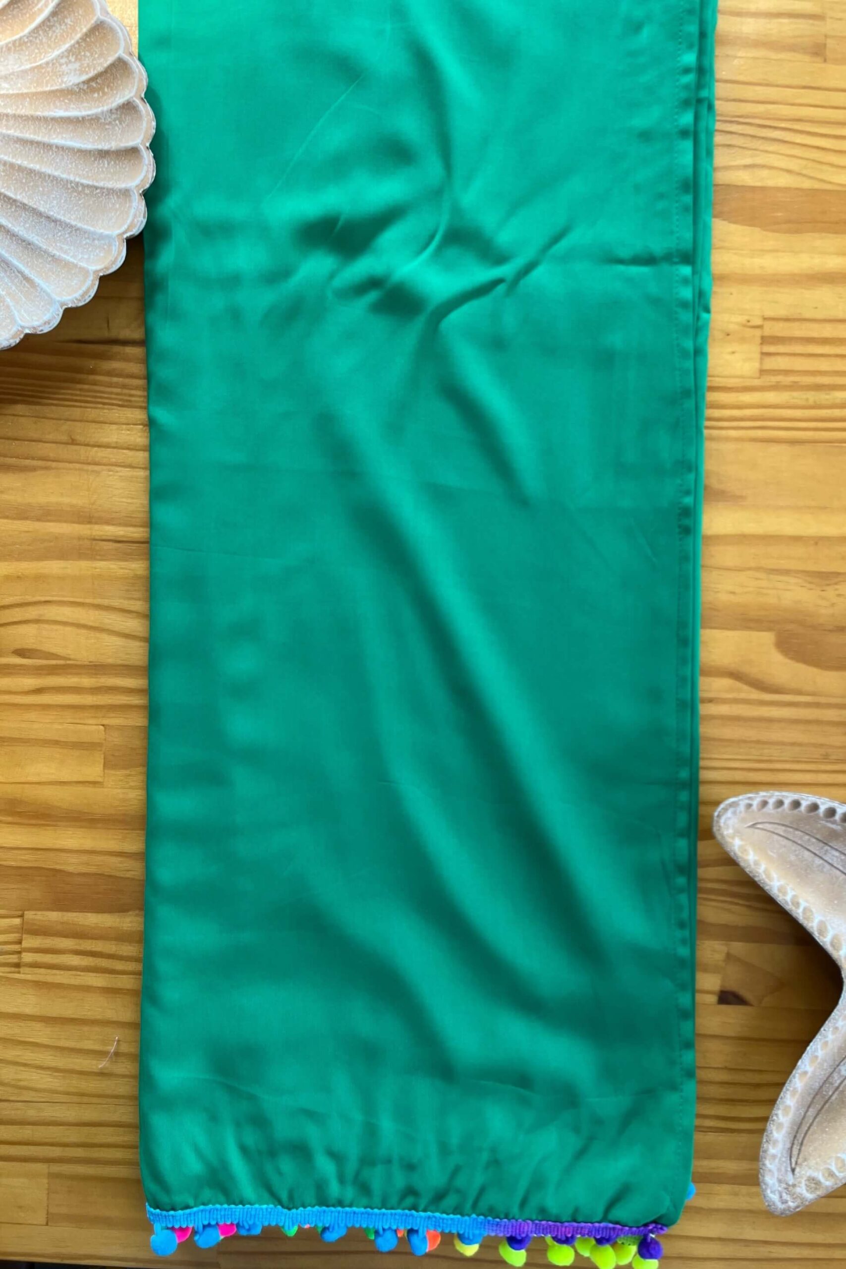 Canga c/ Pompom Viscose Verde Bandeira - Imagem 2